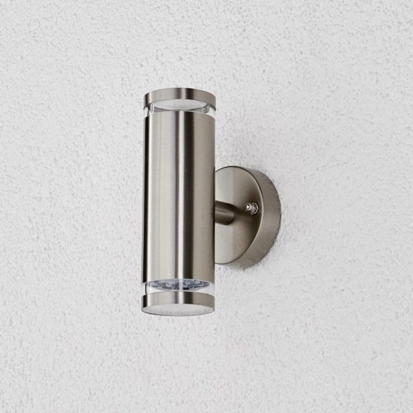 Lindby Applique d'extérieur LED Tiberius acier inoxydable LINDBY