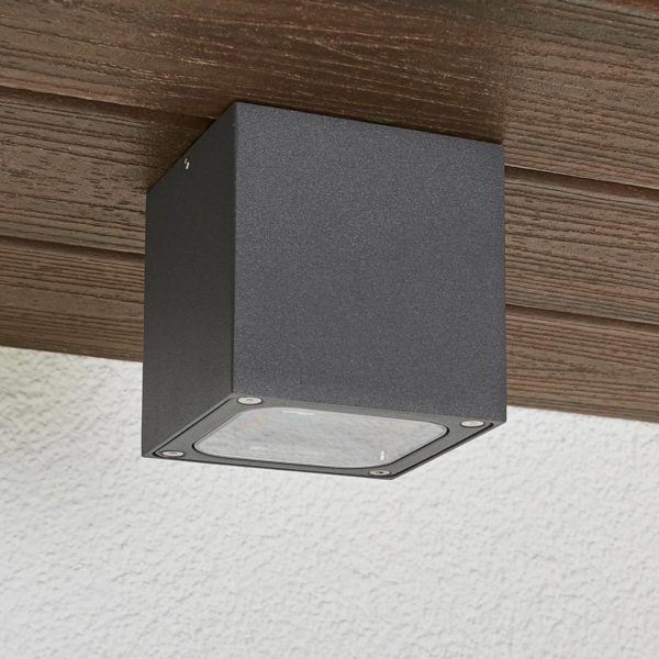 Lucande Plafonnier d'extérieur LED en dé Tanea
