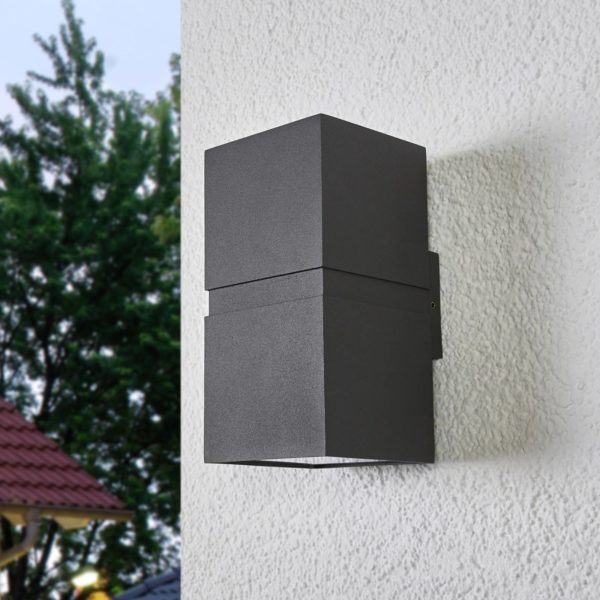 Lucande Applique d'extérieur LED gris foncé Gabriela