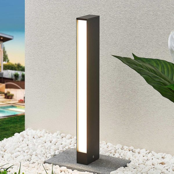 Lucande Borne lumineuse LED Lirka, gris foncé, à 1 lampe LUCANDE