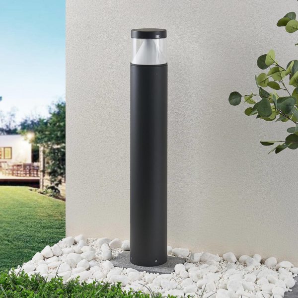 Lucande Potelet LED Darja en alu gris foncé, 100 cm LUCANDE