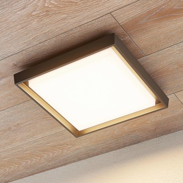 Lucande Plafonnier d'extérieur LED Birta