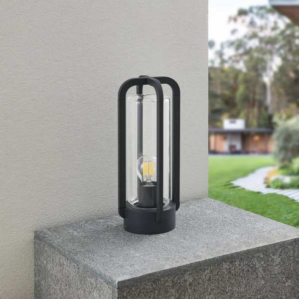 Lucande Tiras plafonnier extérieur gris foncé IP65 LUCANDE