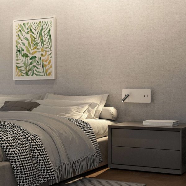 Applique murale LED Lucande Kimo, angulaire, blanc, aluminium, prise USB LUCANDE