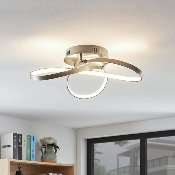 Lindby Plafonnier LED Saliha au design moderne LINDBY