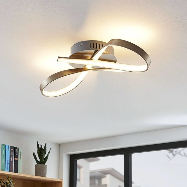 Lindby Plafonnier LED Alana, en forme de flot LINDBY