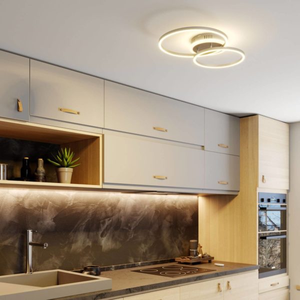Lindby Smart Plafonnier LED Edica, télécommande Tuya CCT LINDBY