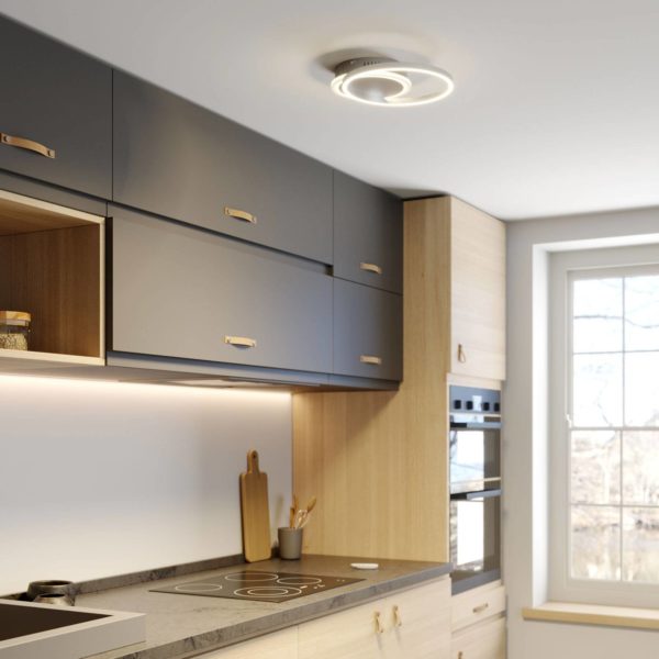 Lindby Smart Plafonnier LED Uzma, télécommande, Tuya CCT LINDBY