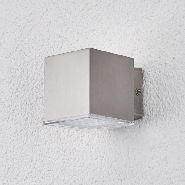 Lindby Applique d'extérieur LED Lydia compacte en inox LINDBY