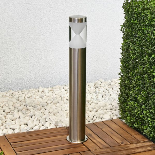Lindby Borne lumineuse LED Fabrizio en inox LINDBY