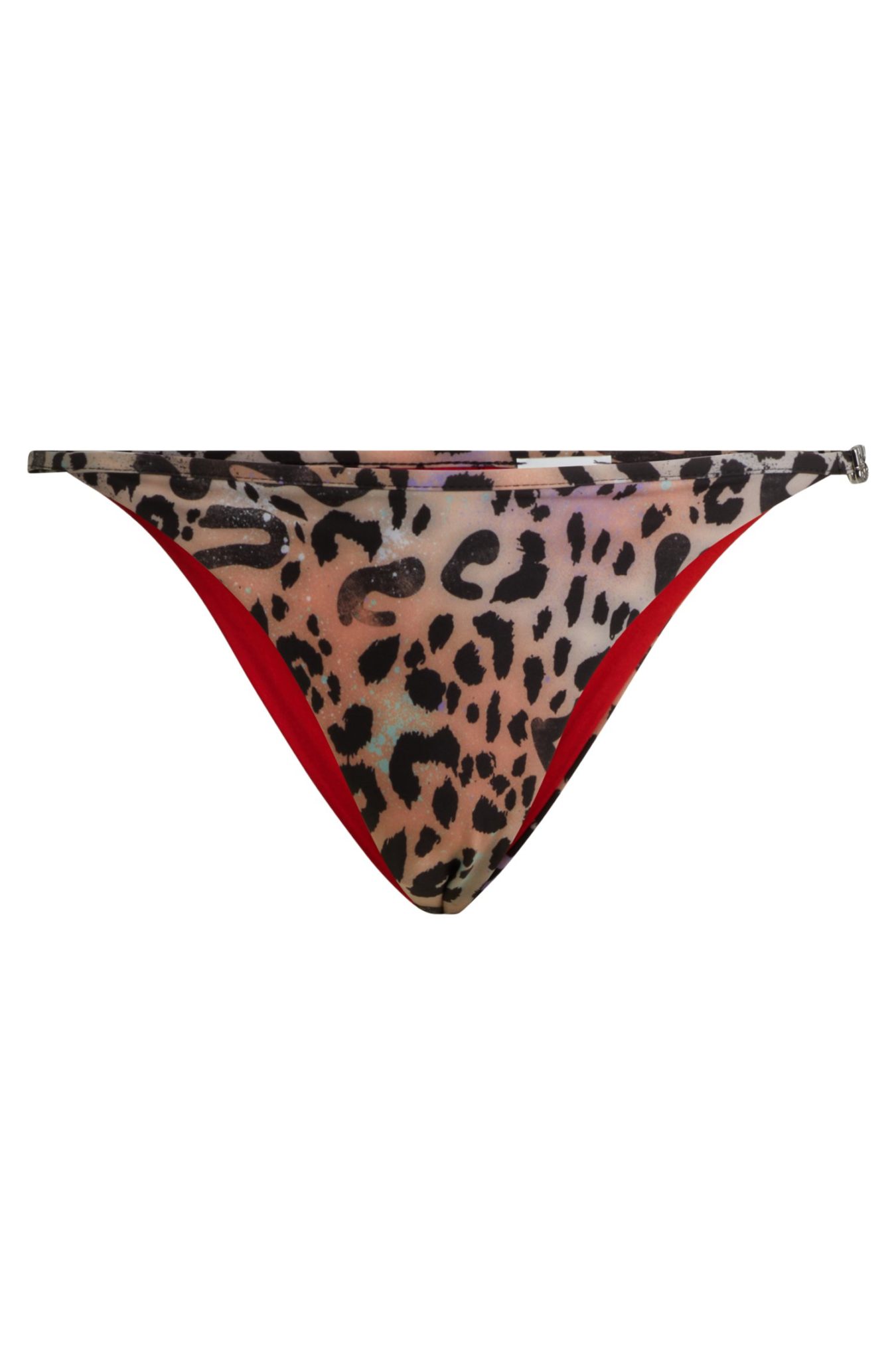 Hugo Boss Bas de bikini à imprimé léopard avec breloque à logo revisité