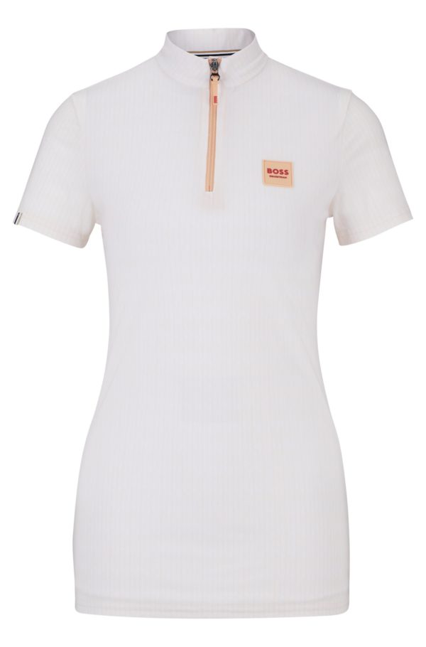 Hugo Boss Chemise d’équitation à manches mi-longues couleur pêche