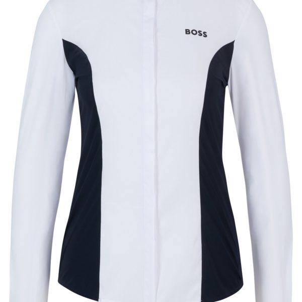 Hugo Boss Chemisier de concours pour l’équitation avec imprimé à fleurs et empiècements bleu marine