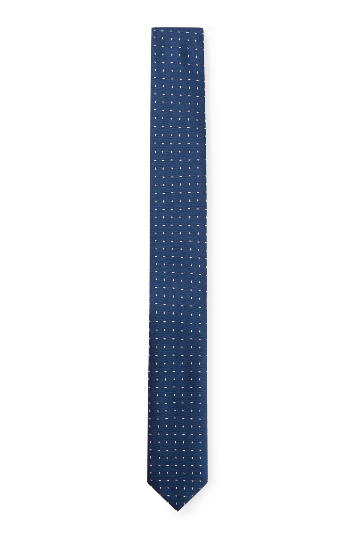 Hugo Boss Cravate à motif confectionnée en Italie et pochette de voyage