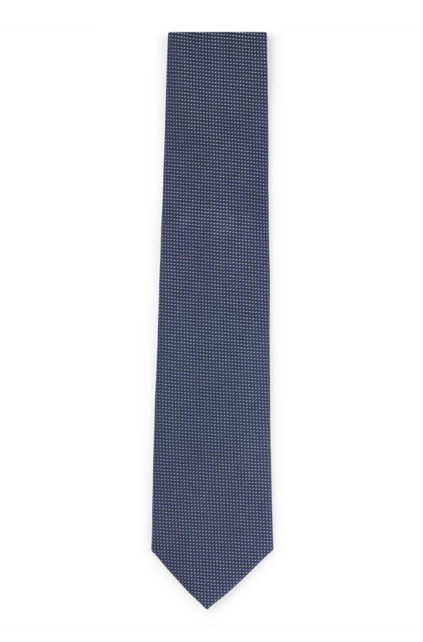 Hugo Boss Cravate en jacquard de soie à micro motif intégral