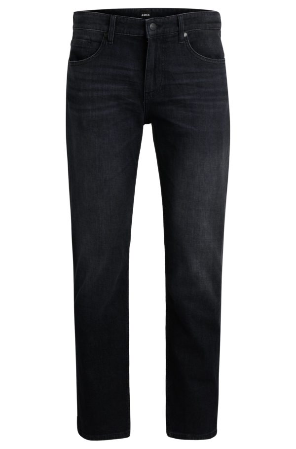 Hugo Boss Maine Jean Regular en denim italien noir très doux