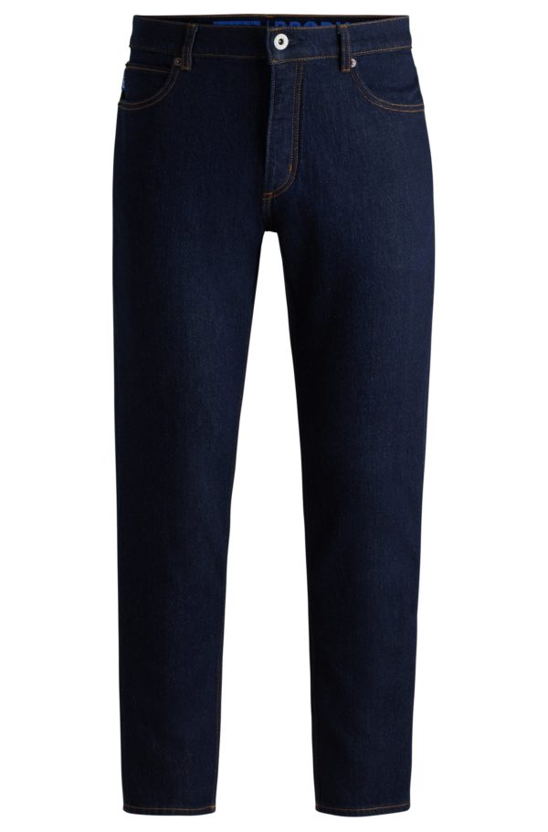 Hugo Boss Jean Tapered en denim stretch bleu foncé