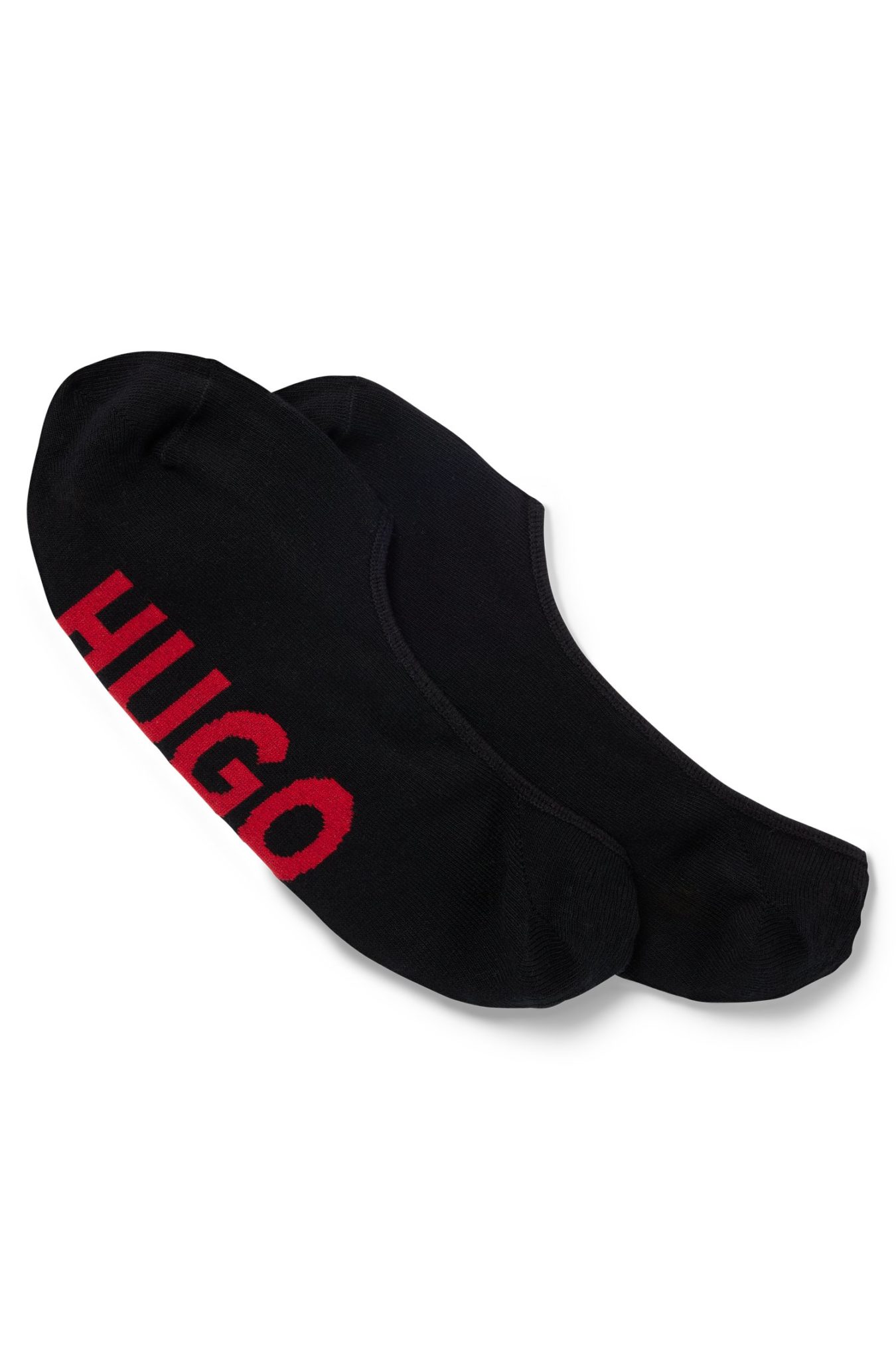 Hugo Boss Lot de deux paires de chaussettes invisibles à semelle logo