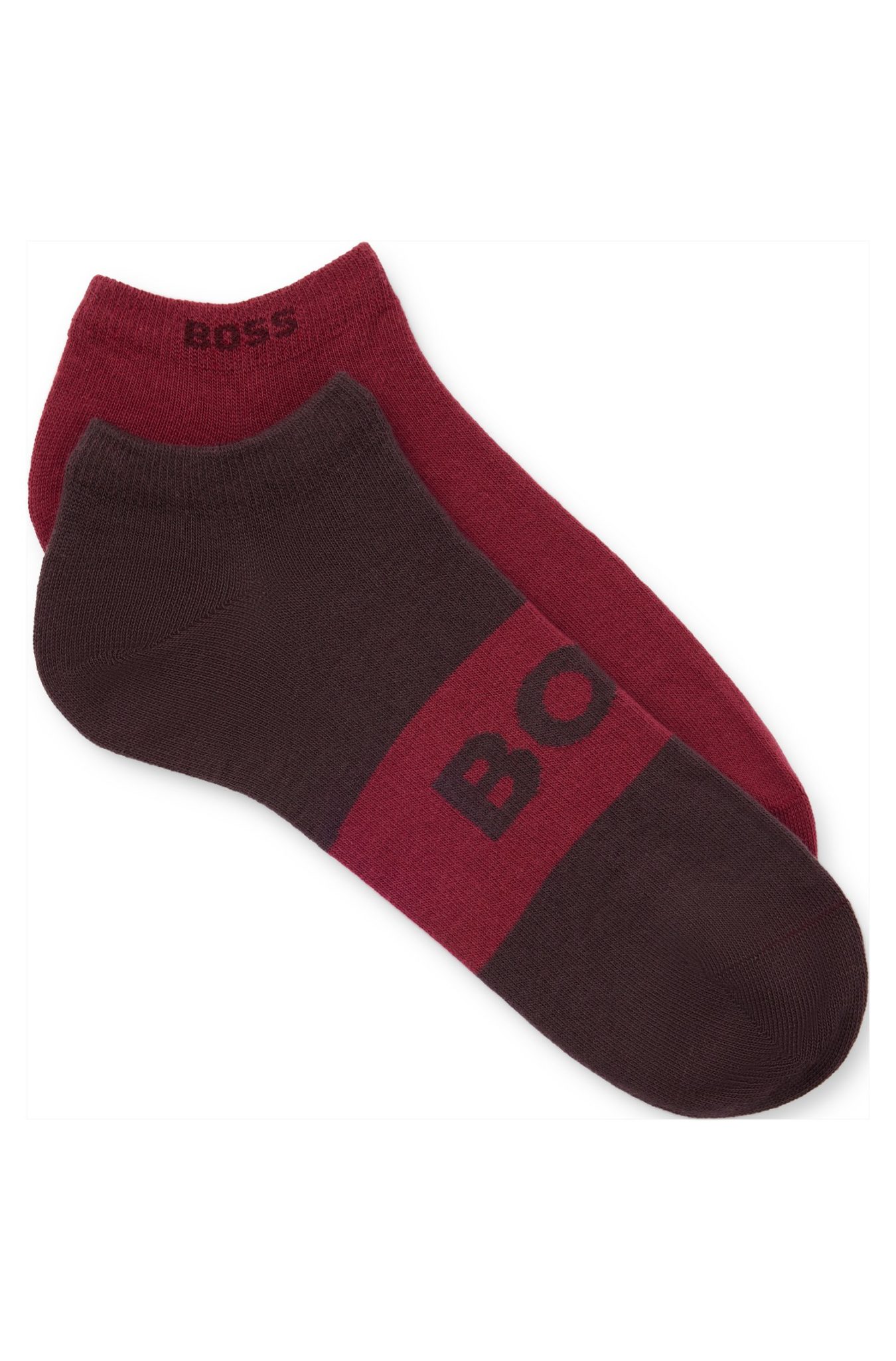 Hugo Boss Lot de deux paires de chaussettes longueur cheville à logos