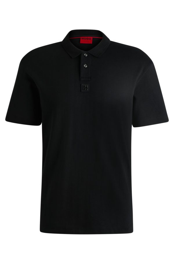 Hugo Boss Polo en coton interlock avec logo revisité