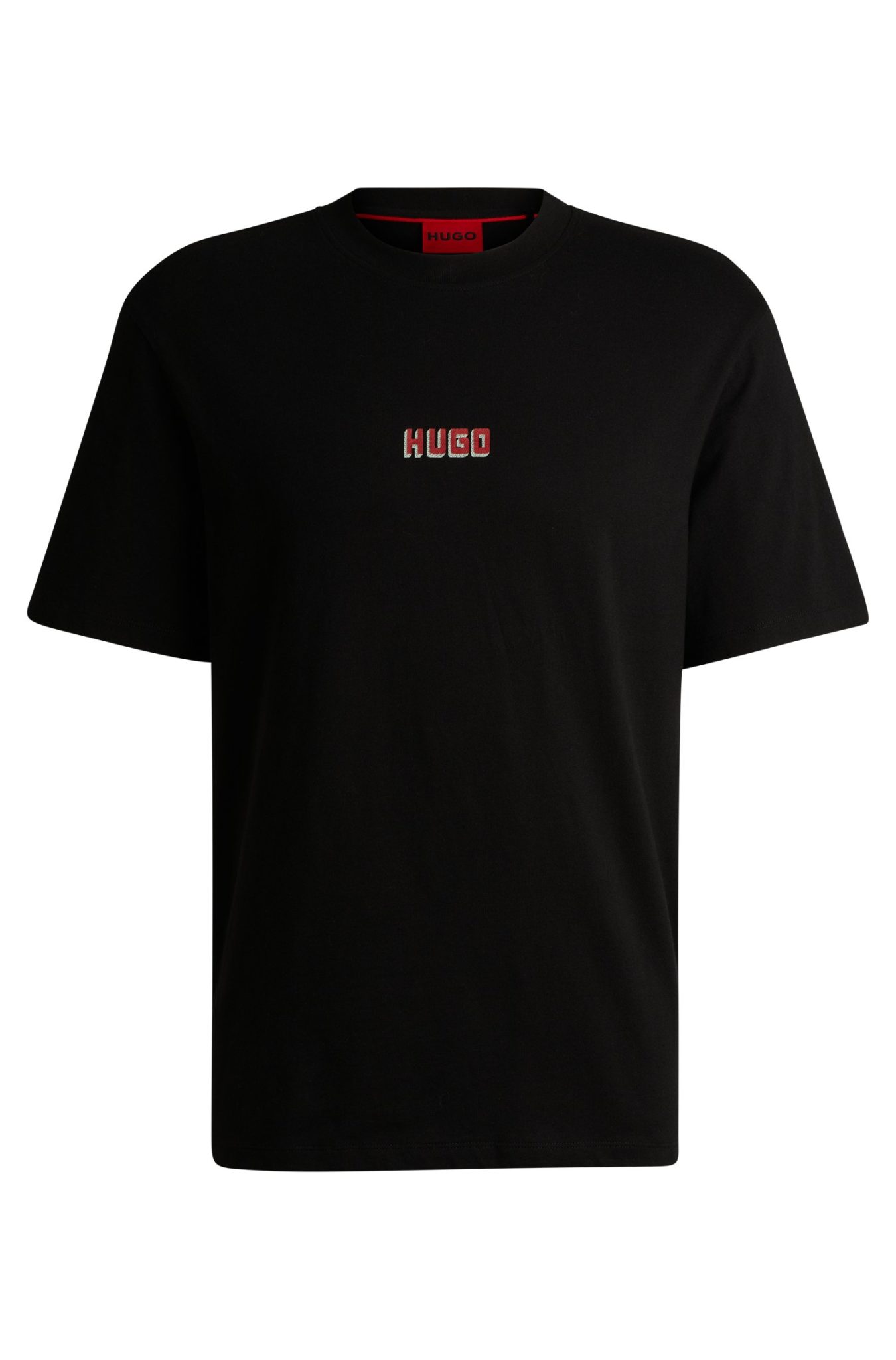 Hugo Boss T-shirt Relaxed en coton avec grands logos au dos