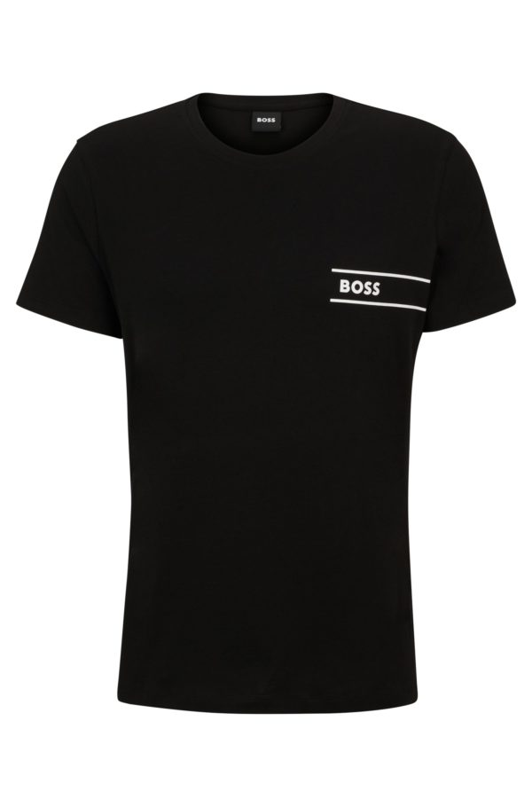 Hugo Boss T-shirt en coton biologique avec logo imprimé
