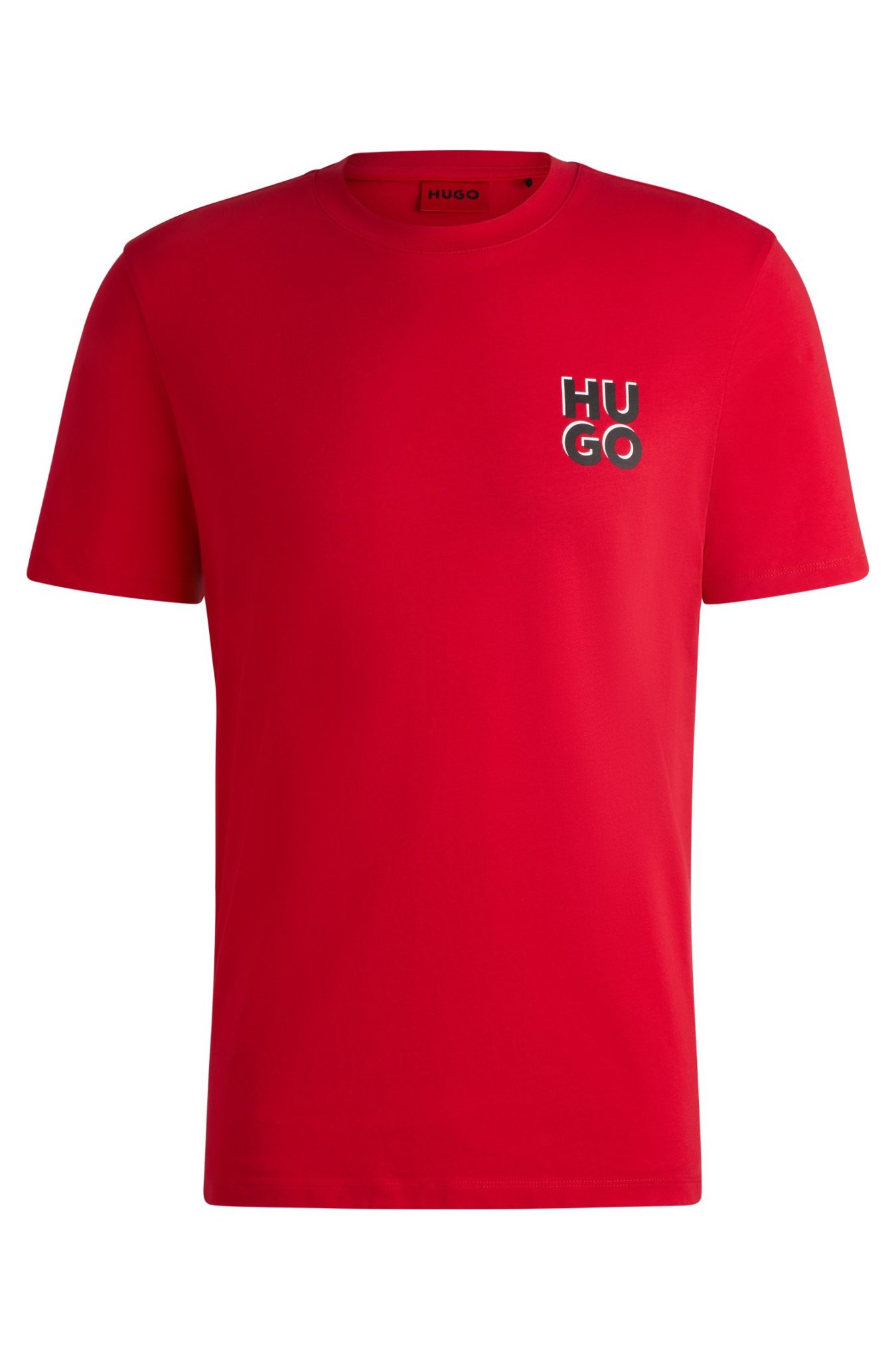 Hugo Boss T-shirt en jersey de coton avec logo revisité imprimé