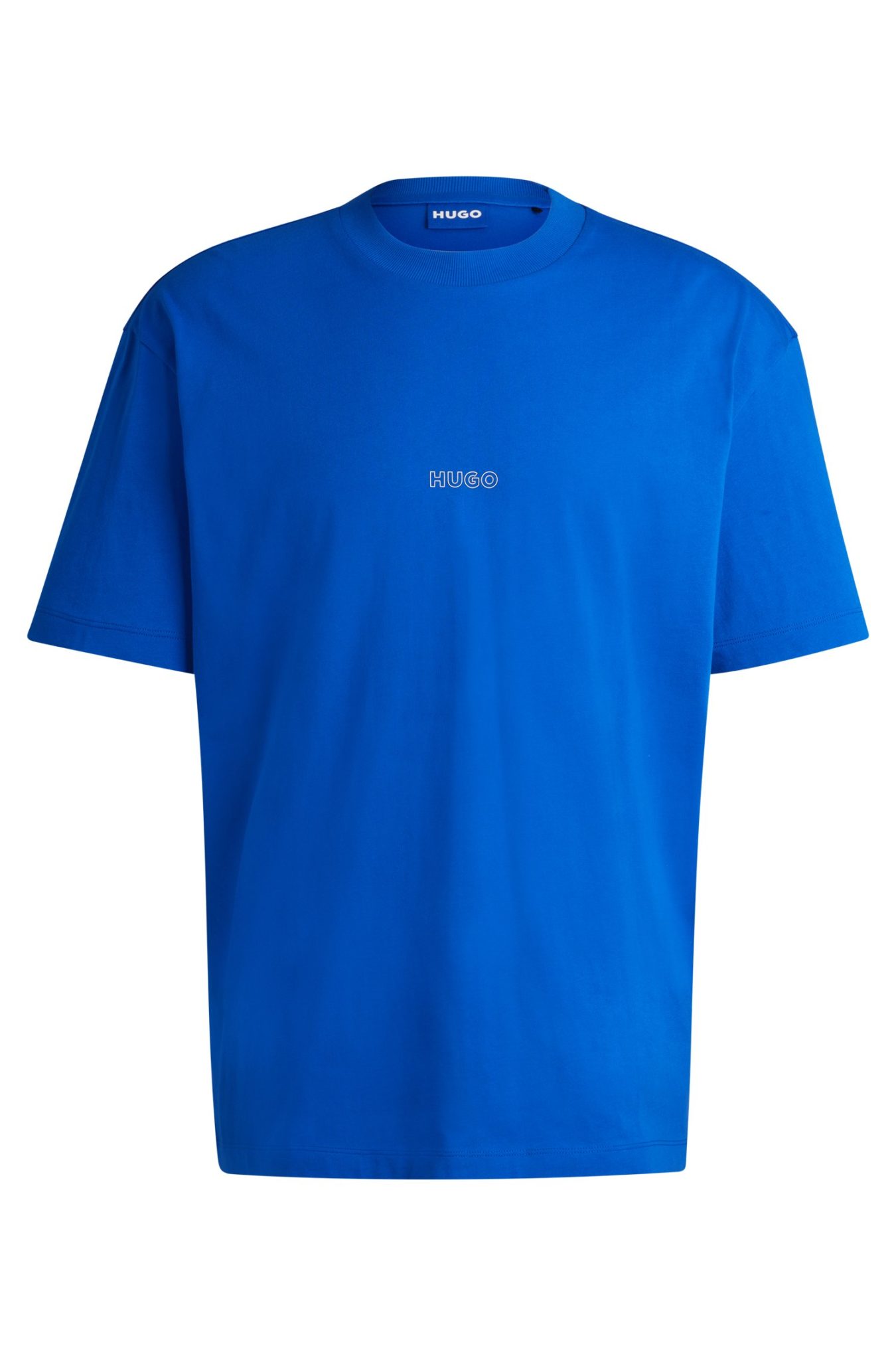 Hugo Boss T-shirt en jersey de coton avec logos contourés