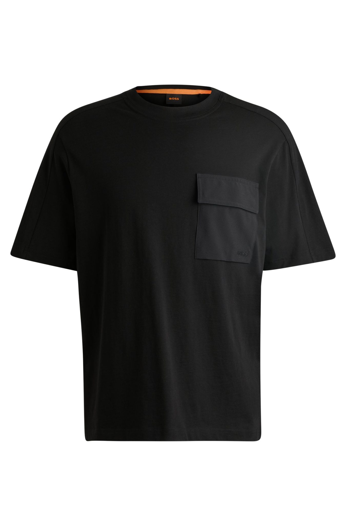Hugo Boss T-shirt en jersey de coton avec poche cargo logotée