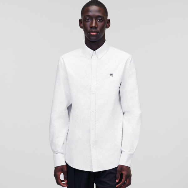 Karl Lagerfeld, Chemise En Popeline Karl Ikonik, Homme, Blanc, Taille: XL Karl Lagerfeld