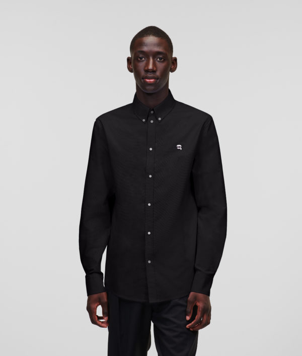 Karl Lagerfeld, Chemise En Popeline Karl Ikon, Homme, Noir, Taille: XL Karl Lagerfeld