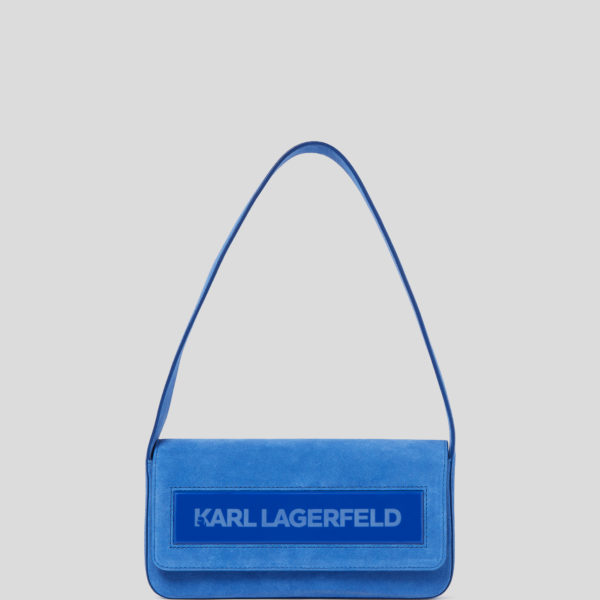 Karl Lagerfeld, Sac Porté Épaule En Daim Ikon K, Femme, Bleu roi, Taille: X00 Karl Lagerfeld