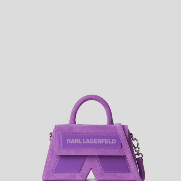 Karl Lagerfeld, Petit Sac Bandoulière En Daim Ikon K, Femme, Mauve, Taille: X00 Karl Lagerfeld