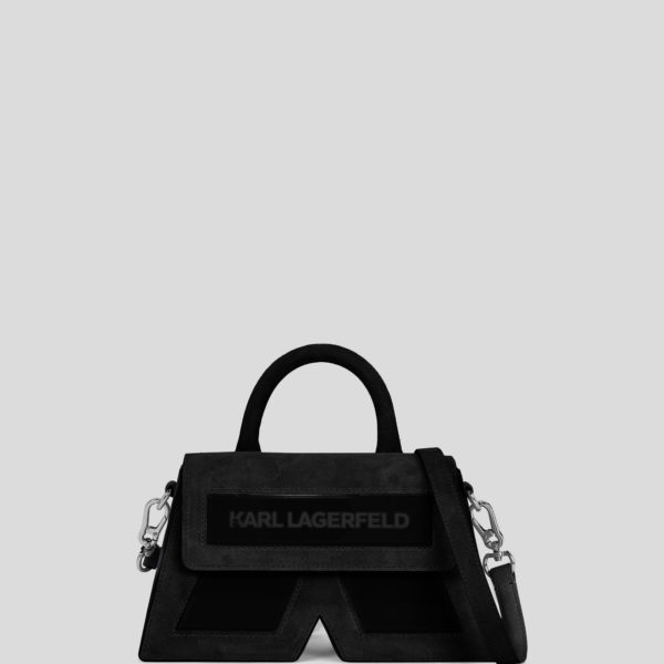 Karl Lagerfeld, Petit Sac Bandoulière En Daim Ikon K, Femme, Noir, Taille: X00 Karl Lagerfeld