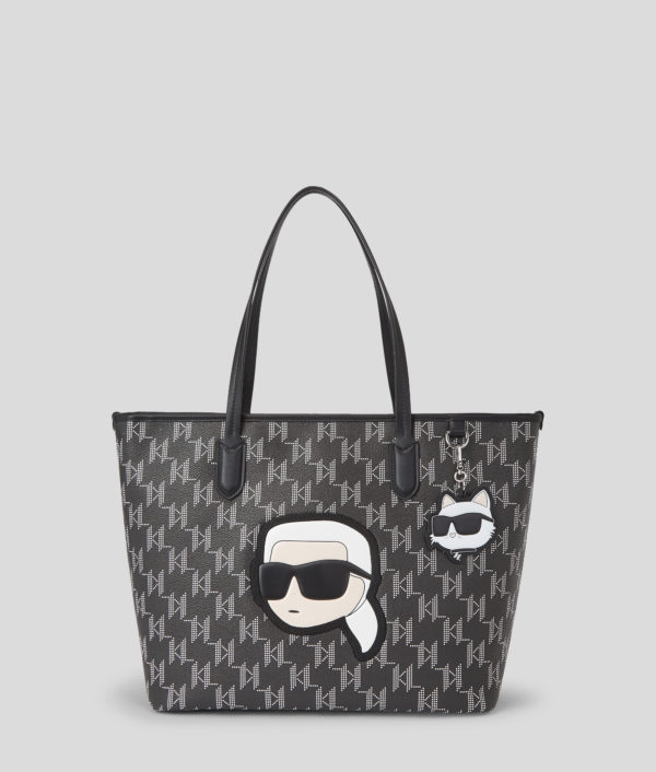 Karl Lagerfeld, Grand Cabas Ikon Monogram, Femme, Noir, Taille: X00 Karl Lagerfeld