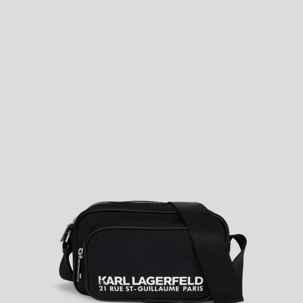 Karl Lagerfeld, Sac Bandoulière En Nylon Rue St-guillaume, Homme, Noir, Taille: X00 Karl Lagerfeld