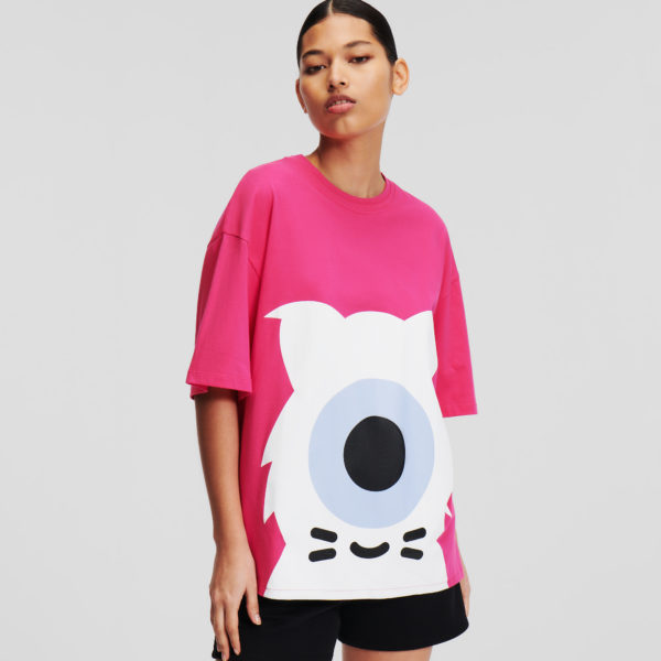 Karl Lagerfeld, T-shirt Kl X Darcel Disappoints, Femme, Cabernet rose, Taille: XL Karl Lagerfeld