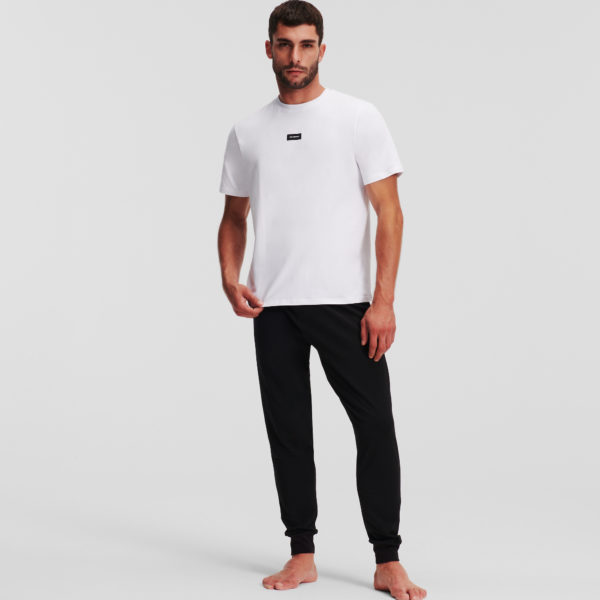 Karl Lagerfeld, Ensemble De Pyjama Avec Logo Kameo, Homme, Noir/Blanc, Taille: XS Karl Lagerfeld