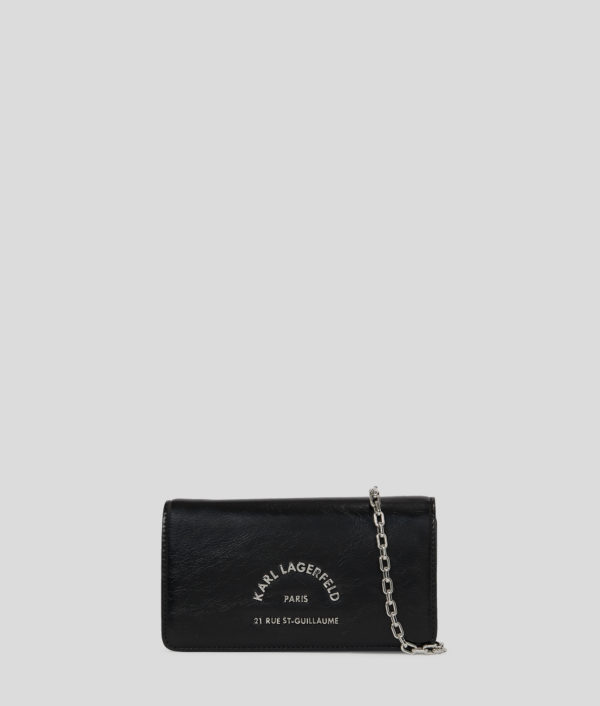 Karl Lagerfeld, Pochette Avec Détail En Métal Rue St-guillaume, Femme, Noir, Taille: X00 Karl Lagerfeld