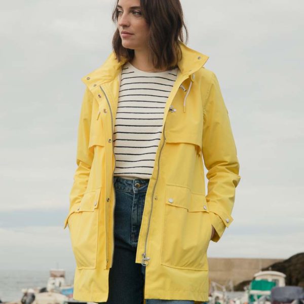 BERMUDES Parka mi-longue BAIX Femme JAUNE XL – 44