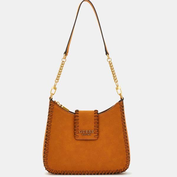 Sac D'épaule Libera Cuir Véritable - Guess