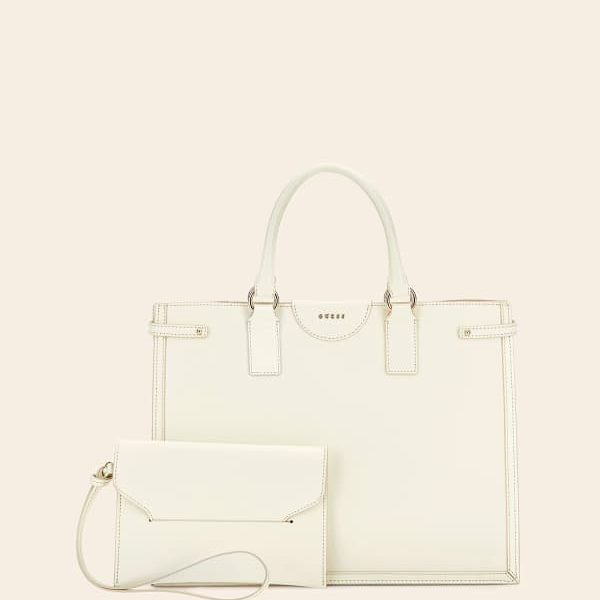 Sac Cabas Moyen Isa Cuir Véritable - Guess