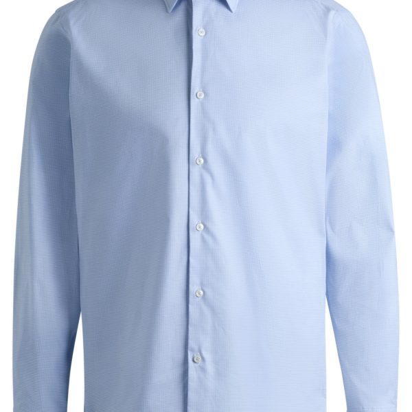 Hugo Boss Chemise Regular en coton stretch Pepita facile à repasser