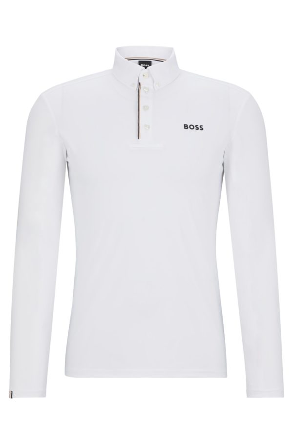 Hugo Boss Chemise de spectacle d’équitation blanche à rayures emblématiques