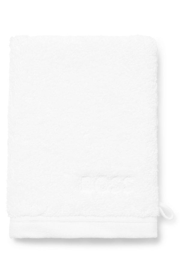 Hugo Boss Gant de toilette en coton de la mer Égée avec logo brodé