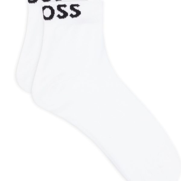 Lot de deux paires de chaussettes mi-mollet à logos contrastants – Hugo Boss