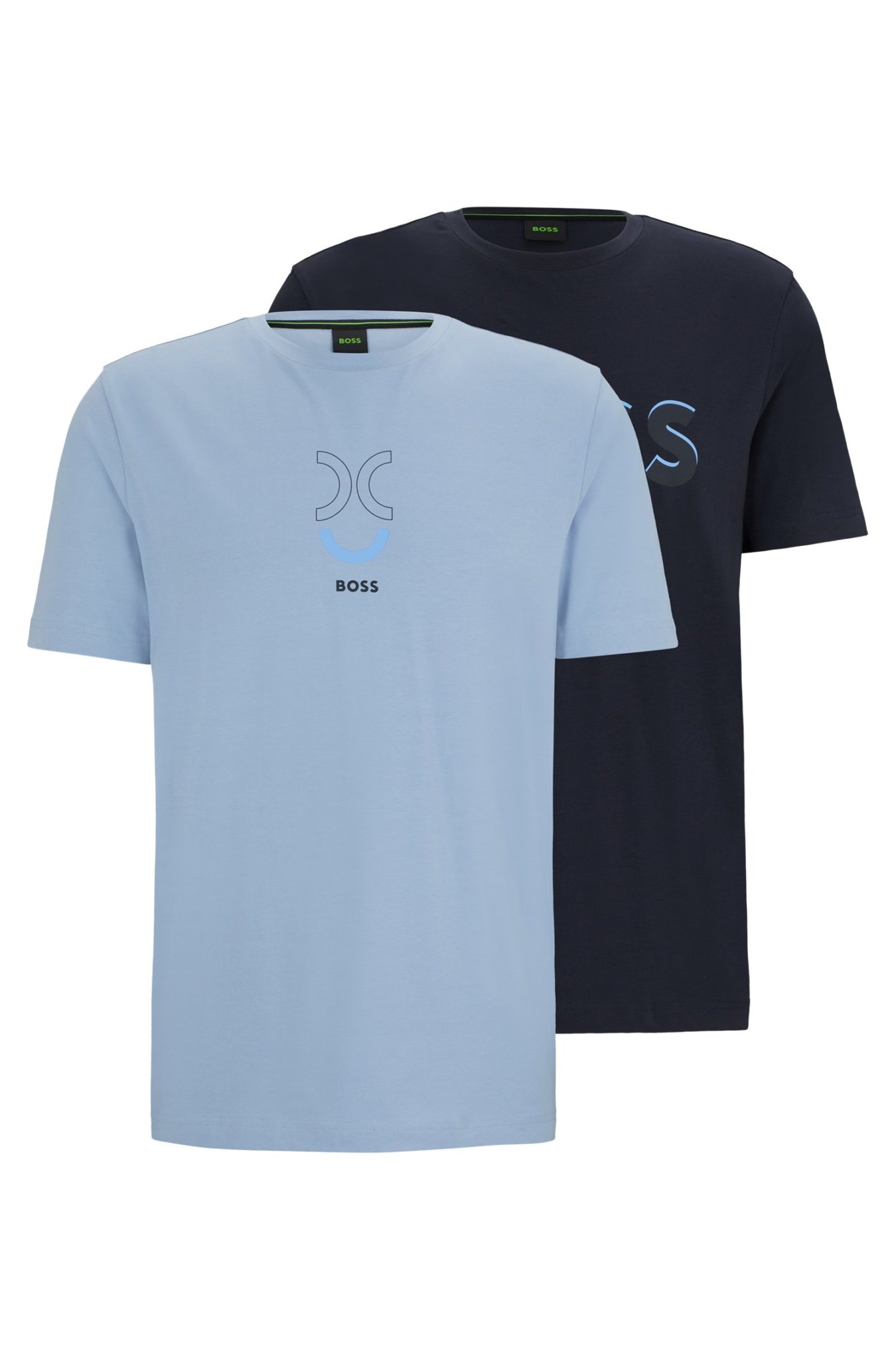 Hugo Boss Lot de deux t-shirts en coton stretch avec logo artistique