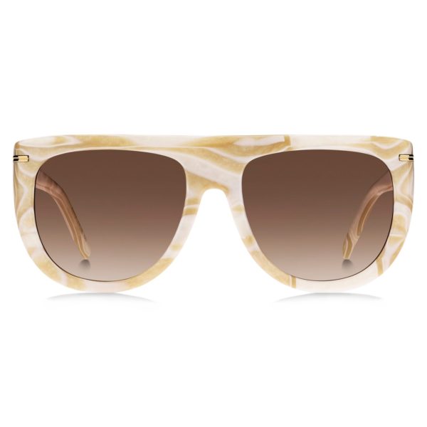 Hugo Boss Lunettes de soleil en acétate à motif avec garnitures en métal doré