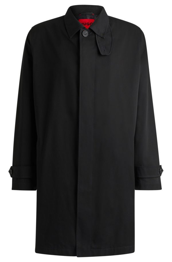 Hugo Boss Manteau Regular en gabardine déperlante