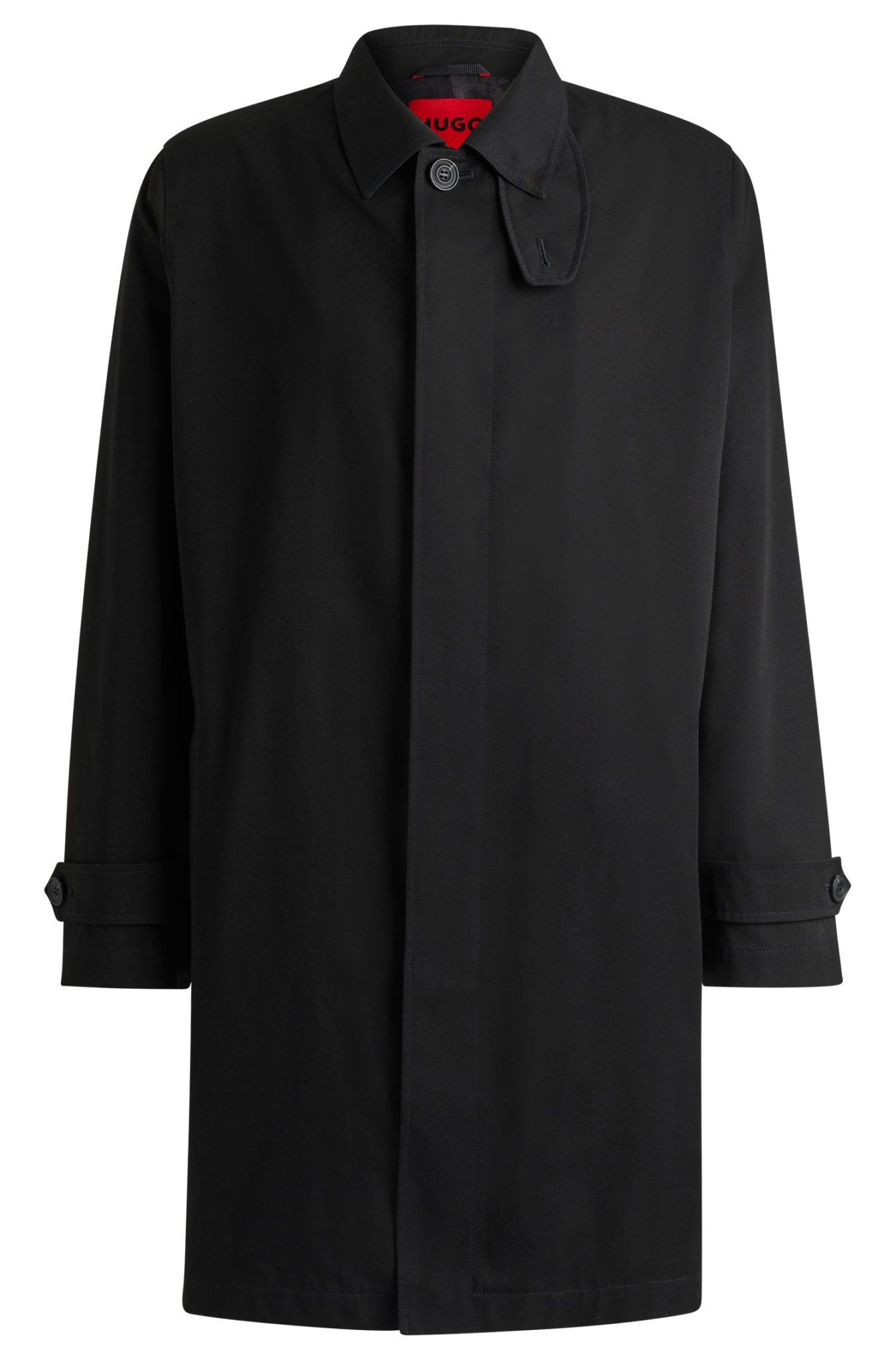 Hugo Boss Manteau Regular en gabardine déperlante